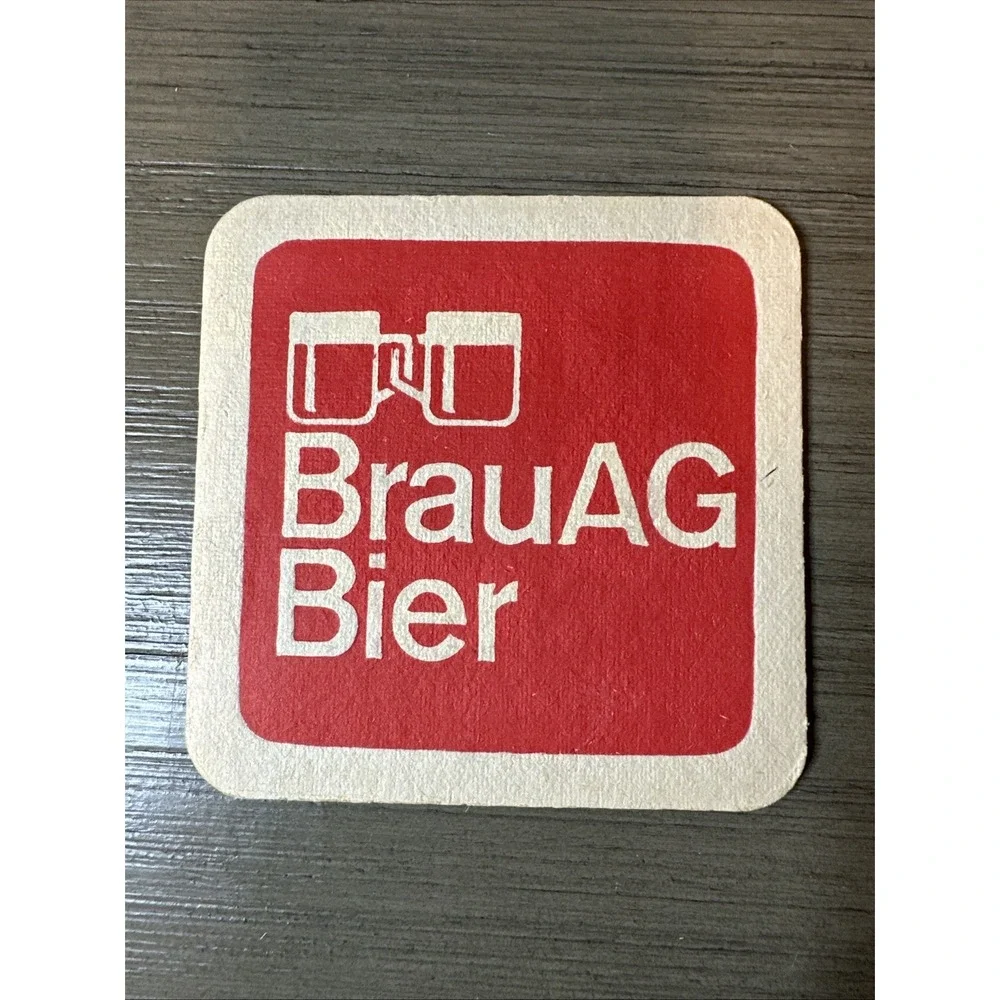 Vintage Beer Coaster BrauAG Kaiser Das edle Spezialbier mit feinstem Hopfenaroma